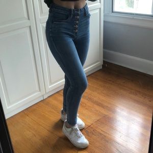high waisted american eagle skinny jeans